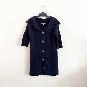 🌿Final Sale Vince Button‎ Up Black Knit Cashmere/Wool/Alpaca Sweater